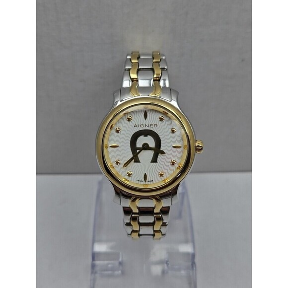 Aigner Como Swiss Made Two Tone Womens Watch Quartz New  display picture 1